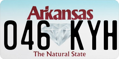 AR license plate 046KYH