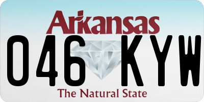 AR license plate 046KYW