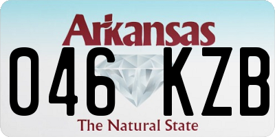 AR license plate 046KZB