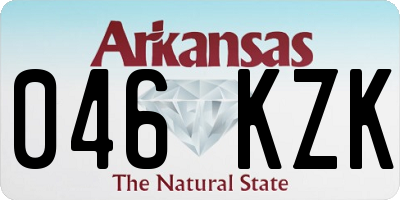 AR license plate 046KZK