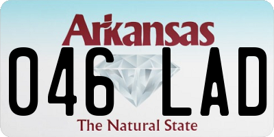 AR license plate 046LAD