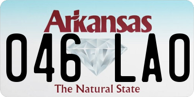 AR license plate 046LAO