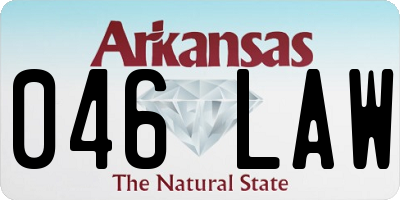 AR license plate 046LAW