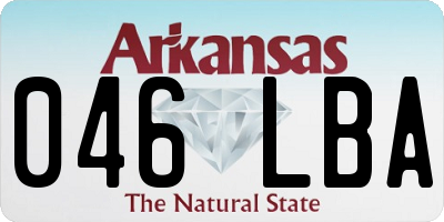 AR license plate 046LBA