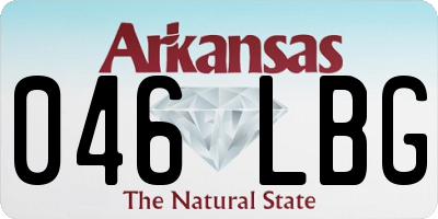 AR license plate 046LBG