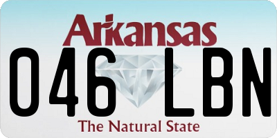 AR license plate 046LBN