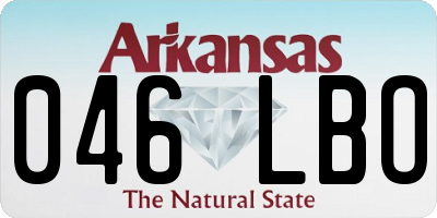 AR license plate 046LBO