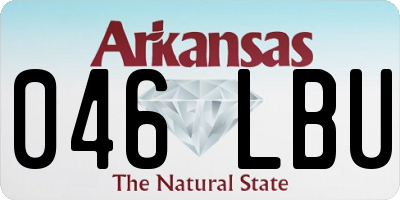 AR license plate 046LBU