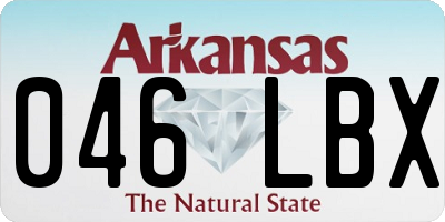 AR license plate 046LBX