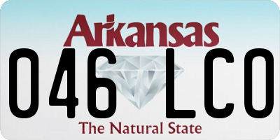 AR license plate 046LCO
