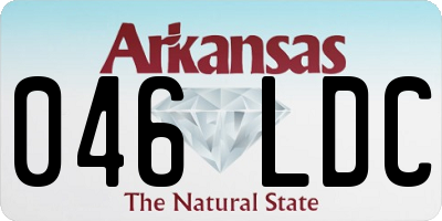 AR license plate 046LDC