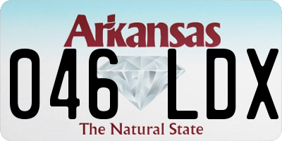 AR license plate 046LDX