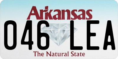 AR license plate 046LEA