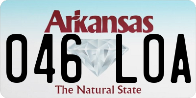 AR license plate 046LOA