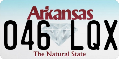 AR license plate 046LQX