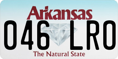 AR license plate 046LRO