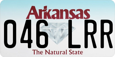 AR license plate 046LRR