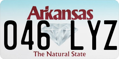 AR license plate 046LYZ