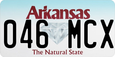 AR license plate 046MCX