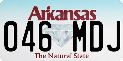 AR license plate 046MDJ