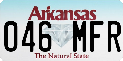 AR license plate 046MFR