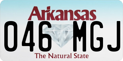 AR license plate 046MGJ