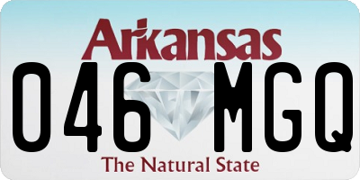 AR license plate 046MGQ