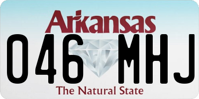AR license plate 046MHJ