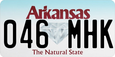AR license plate 046MHK