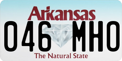 AR license plate 046MHO