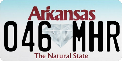 AR license plate 046MHR