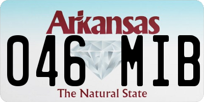 AR license plate 046MIB
