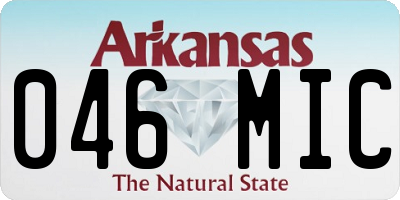 AR license plate 046MIC