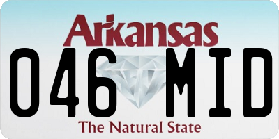 AR license plate 046MID