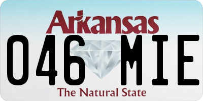 AR license plate 046MIE