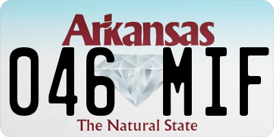 AR license plate 046MIF