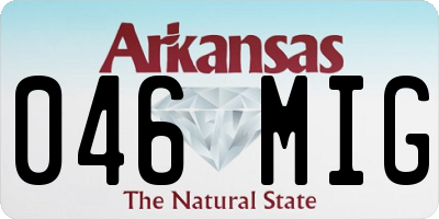 AR license plate 046MIG