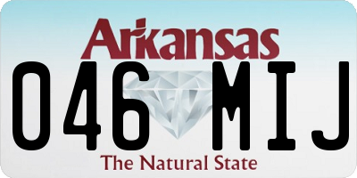 AR license plate 046MIJ