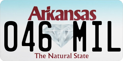 AR license plate 046MIL