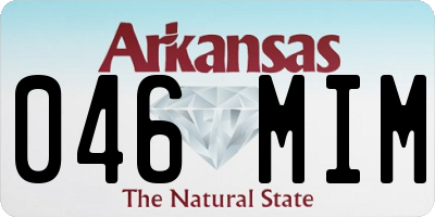 AR license plate 046MIM