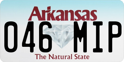 AR license plate 046MIP