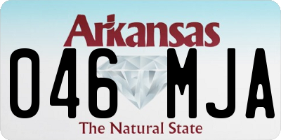 AR license plate 046MJA