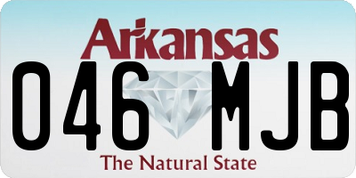 AR license plate 046MJB