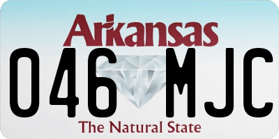 AR license plate 046MJC