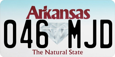 AR license plate 046MJD