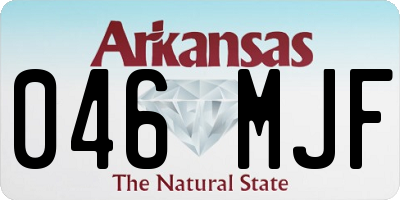 AR license plate 046MJF