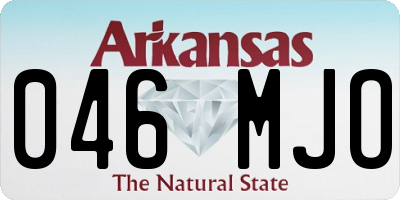 AR license plate 046MJO