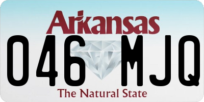 AR license plate 046MJQ