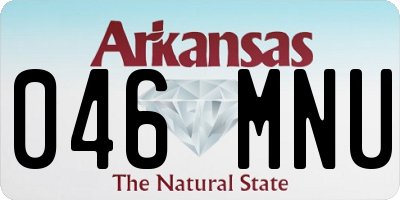 AR license plate 046MNU