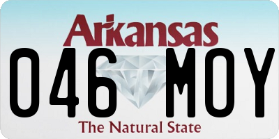 AR license plate 046MOY
